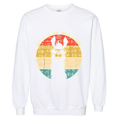 Math Is No Probllama Math Llama Teacher Graphic Plus Size Gift Garment-Dyed Sweatshirt