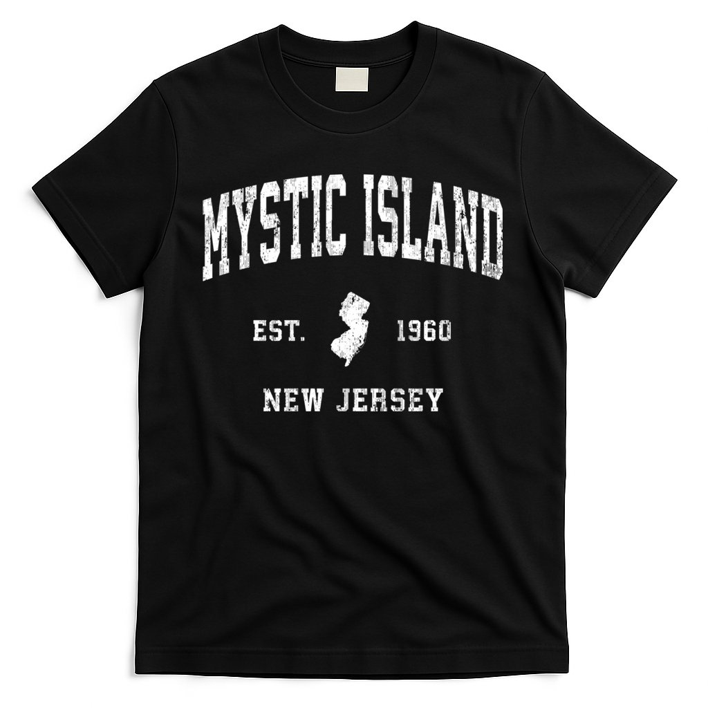 Mystic Island New Jersey Nj Vintage Athletic Sports T-Shirt