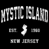 Mystic Island New Jersey Nj Vintage Athletic Sports Baby Bodysuit