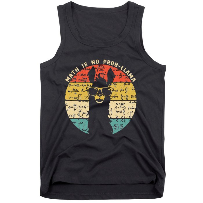 Math is No Prob-Llama Math Llama Teacher Tank Top