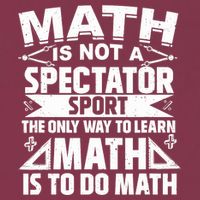 Math Is Not A Spectator Sport Mathematician Math Teacher 16oz Travel Tumbler