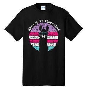 Math is No Prob-Llama Math Llama Teacher Tall T-Shirt