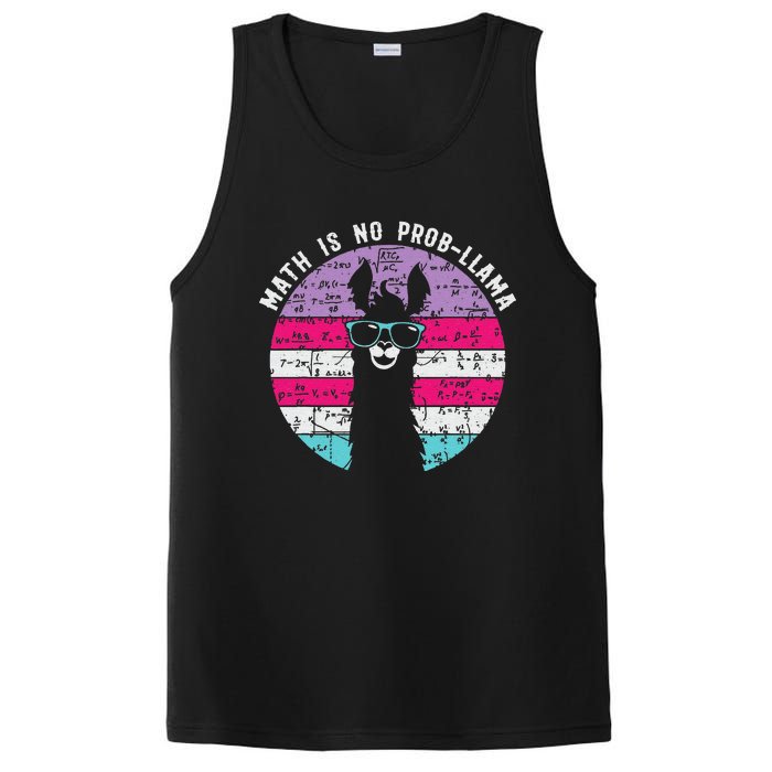 Math is No Prob-Llama Math Llama Teacher PosiCharge Competitor Tank