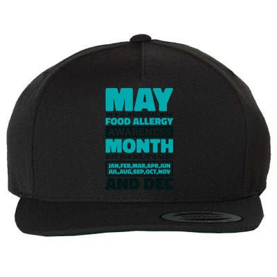 May Is National Food Allergy Awareness Month Food Allergies Gift Wool Snapback Cap