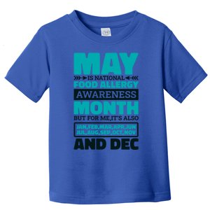 May Is National Food Allergy Awareness Month Food Allergies Gift Toddler T-Shirt