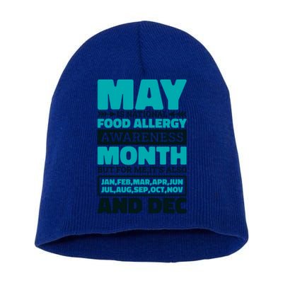 May Is National Food Allergy Awareness Month Food Allergies Gift Short Acrylic Beanie