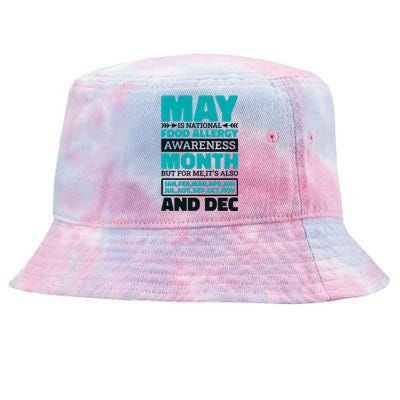 May Is National Food Allergy Awareness Month Food Allergies Gift Tie-Dyed Bucket Hat