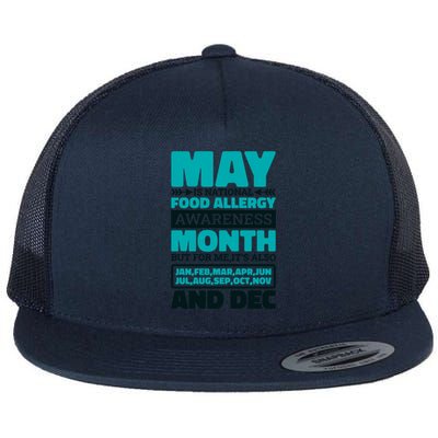 May Is National Food Allergy Awareness Month Food Allergies Gift Flat Bill Trucker Hat