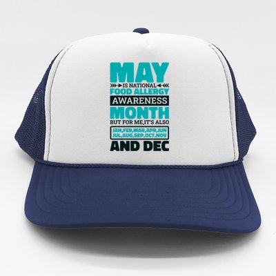 May Is National Food Allergy Awareness Month Food Allergies Gift Trucker Hat