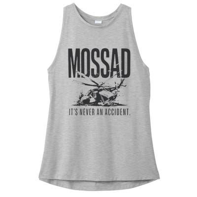 Mossad It’S Never An Accident Ladies PosiCharge Tri-Blend Wicking Tank