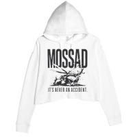 Mossad It’S Never An Accident Crop Fleece Hoodie