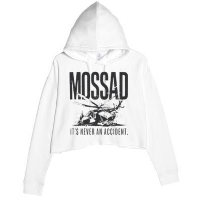 Mossad It’S Never An Accident Crop Fleece Hoodie