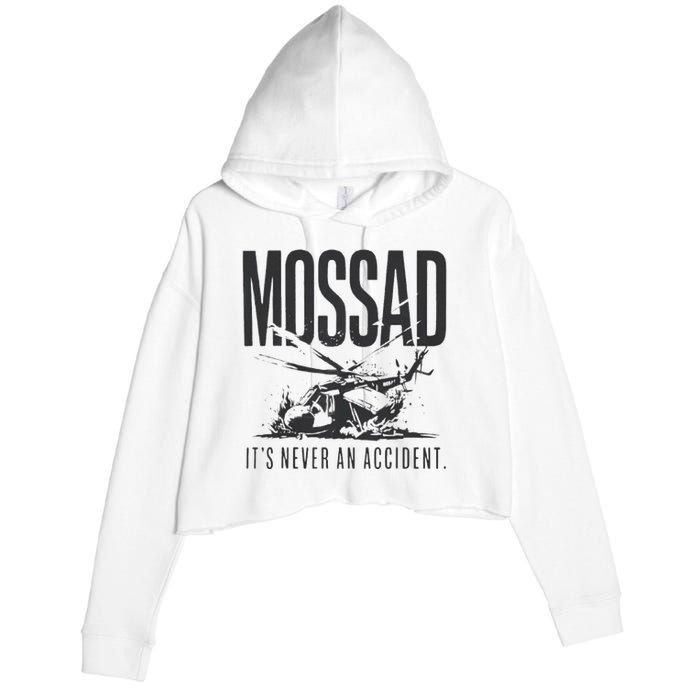 Mossad It’S Never An Accident Crop Fleece Hoodie