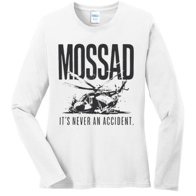 Mossad It’S Never An Accident Ladies Long Sleeve Shirt