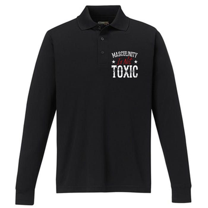 Masculinity Is Not Toxic Performance Long Sleeve Polo