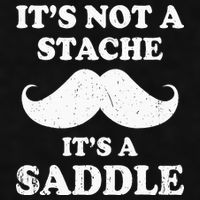 Mustache ItS Not A Stache ItS A Saddle Moustache Ride Ladies PosiCharge Tri-Blend Wicking Tank