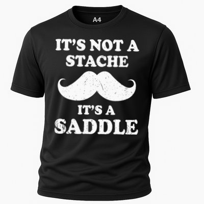Mustache ItS Not A Stache ItS A Saddle Moustache Ride Performance Shirt