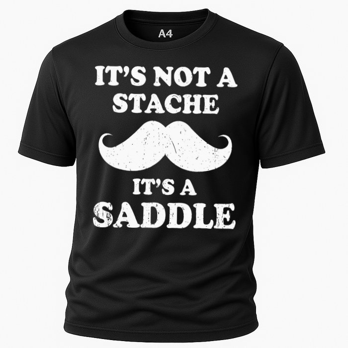 Mustache ItS Not A Stache ItS A Saddle Moustache Ride Performance Shirt