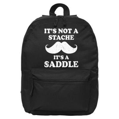 Mustache ItS Not A Stache ItS A Saddle Moustache Ride 16 in Basic Backpack