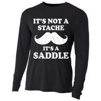 Mustache ItS Not A Stache ItS A Saddle Moustache Ride Cooling Performance Long Sleeve Crew
