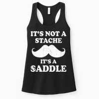 Mustache ItS Not A Stache ItS A Saddle Moustache Ride Womens Tank Top
