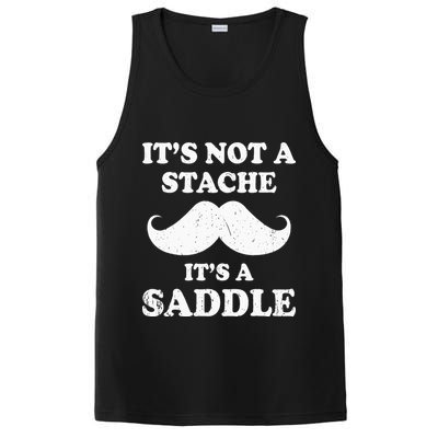 Mustache ItS Not A Stache ItS A Saddle Moustache Ride PosiCharge Competitor Tank