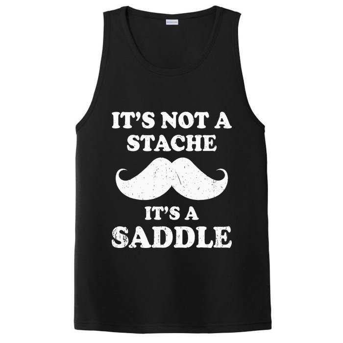Mustache ItS Not A Stache ItS A Saddle Moustache Ride PosiCharge Competitor Tank
