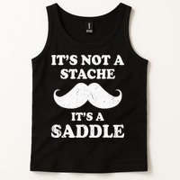Mustache ItS Not A Stache ItS A Saddle Moustache Ride Tank Top