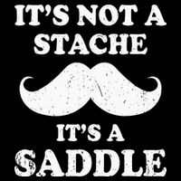Mustache ItS Not A Stache ItS A Saddle Moustache Ride Women's V-Neck T-Shirt