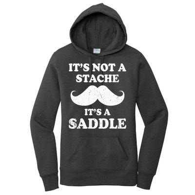 Mustache ItS Not A Stache ItS A Saddle Moustache Ride Women's Pullover Hoodie