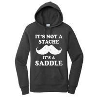 Mustache ItS Not A Stache ItS A Saddle Moustache Ride Women's Pullover Hoodie