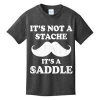 Mustache ItS Not A Stache ItS A Saddle Moustache Ride Kids T-Shirt
