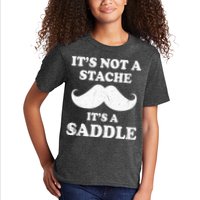 Mustache ItS Not A Stache ItS A Saddle Moustache Ride Kids T-Shirt