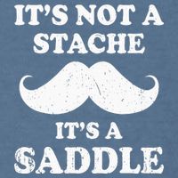 Mustache ItS Not A Stache ItS A Saddle Moustache Ride Garment-Dyed Sweatshirt