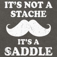 Mustache ItS Not A Stache ItS A Saddle Moustache Ride Cotton Canvas Backpack