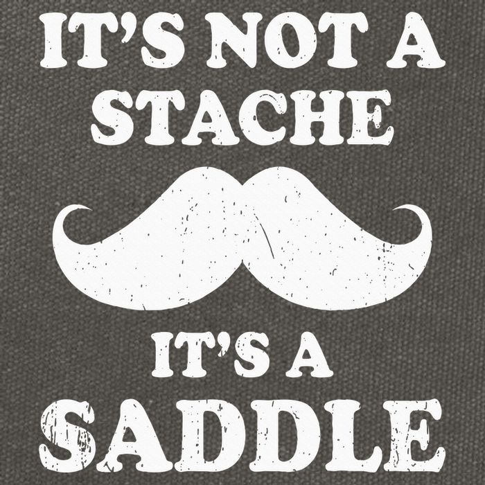 Mustache ItS Not A Stache ItS A Saddle Moustache Ride Cotton Canvas Backpack