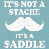 Mustache ItS Not A Stache ItS A Saddle Moustache Ride Sueded Cloud Jersey T-Shirt