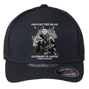 Man Is Not Free Unless Government Is Limited Flexfit Unipanel Trucker Cap