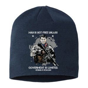 Man Is Not Free Unless Government Is Limited Sustainable Beanie