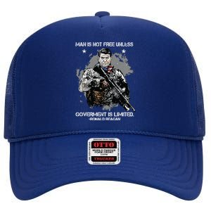 Man Is Not Free Unless Government Is Limited High Crown Mesh Back Trucker Hat