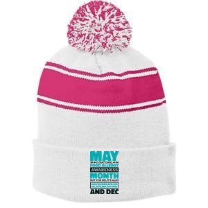 May Is National Food Allergy Awareness Month Food Allergies Gift Stripe Pom Pom Beanie