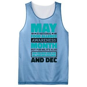 May Is National Food Allergy Awareness Month Food Allergies Gift Mesh Reversible Basketball Jersey Tank