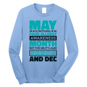 May Is National Food Allergy Awareness Month Food Allergies Gift Long Sleeve Shirt