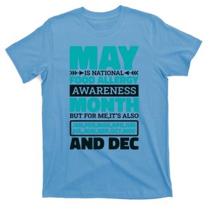 May Is National Food Allergy Awareness Month Food Allergies Gift T-Shirt