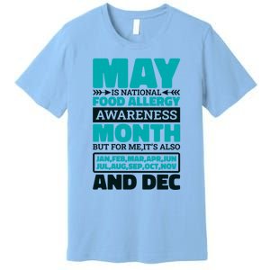 May Is National Food Allergy Awareness Month Food Allergies Gift Premium T-Shirt