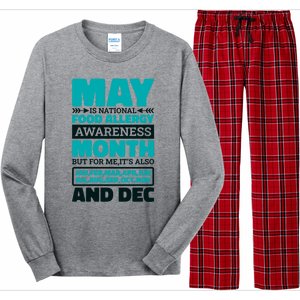 May Is National Food Allergy Awareness Month Food Allergies Gift Long Sleeve Pajama Set