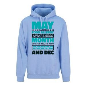 May Is National Food Allergy Awareness Month Food Allergies Gift Unisex Surf Hoodie