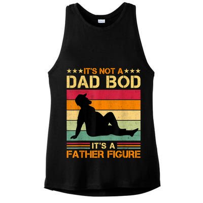 Mens It's Not A Dad Bod It's A Father Figure Father's Day Dad Bod Ladies PosiCharge Tri-Blend Wicking Tank