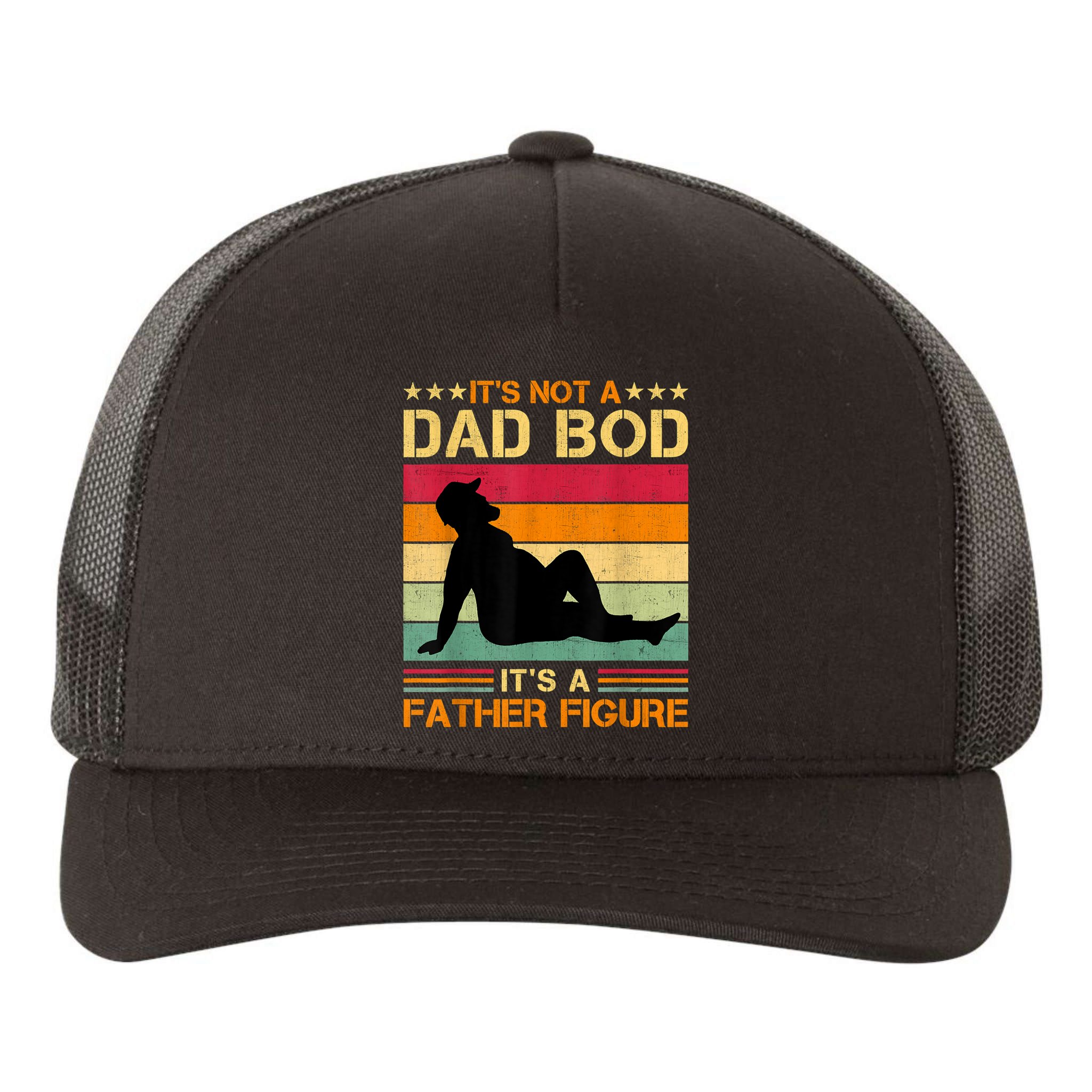 Mens It's Not A Dad Bod It's A Father Figure Father's Day Dad Bod Yupoong Adult 5-Panel Trucker Hat