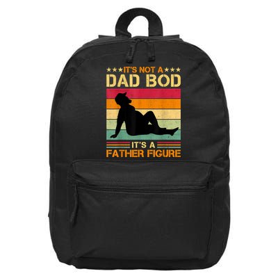 Mens It's Not A Dad Bod It's A Father Figure Father's Day Dad Bod 16 in Basic Backpack